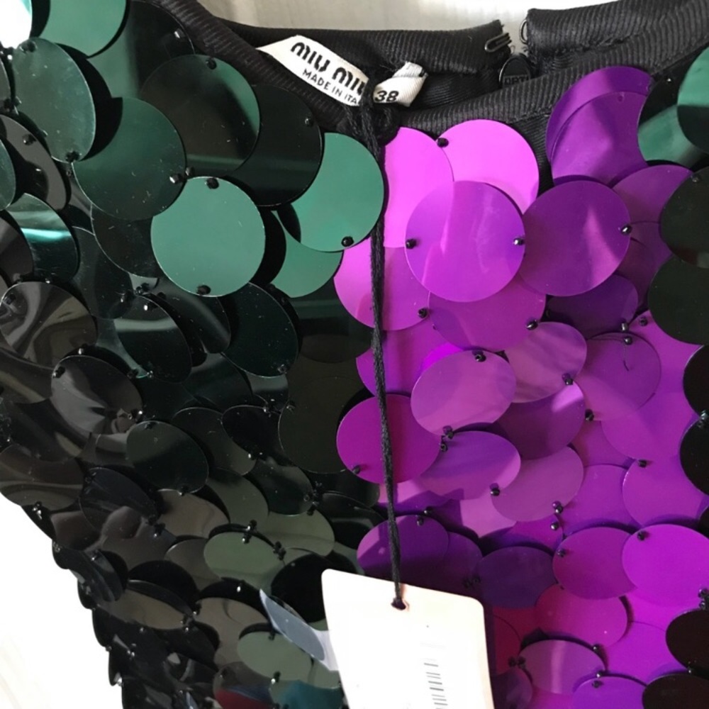 ❌SOLD❌NWT. Miu Miu Paillettes Sequin Dress NWT size 38 - Picture 5 of 7
